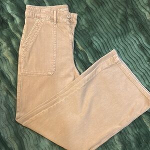 American Eagle Outfitters Tan Wide Leg Jumpsuit